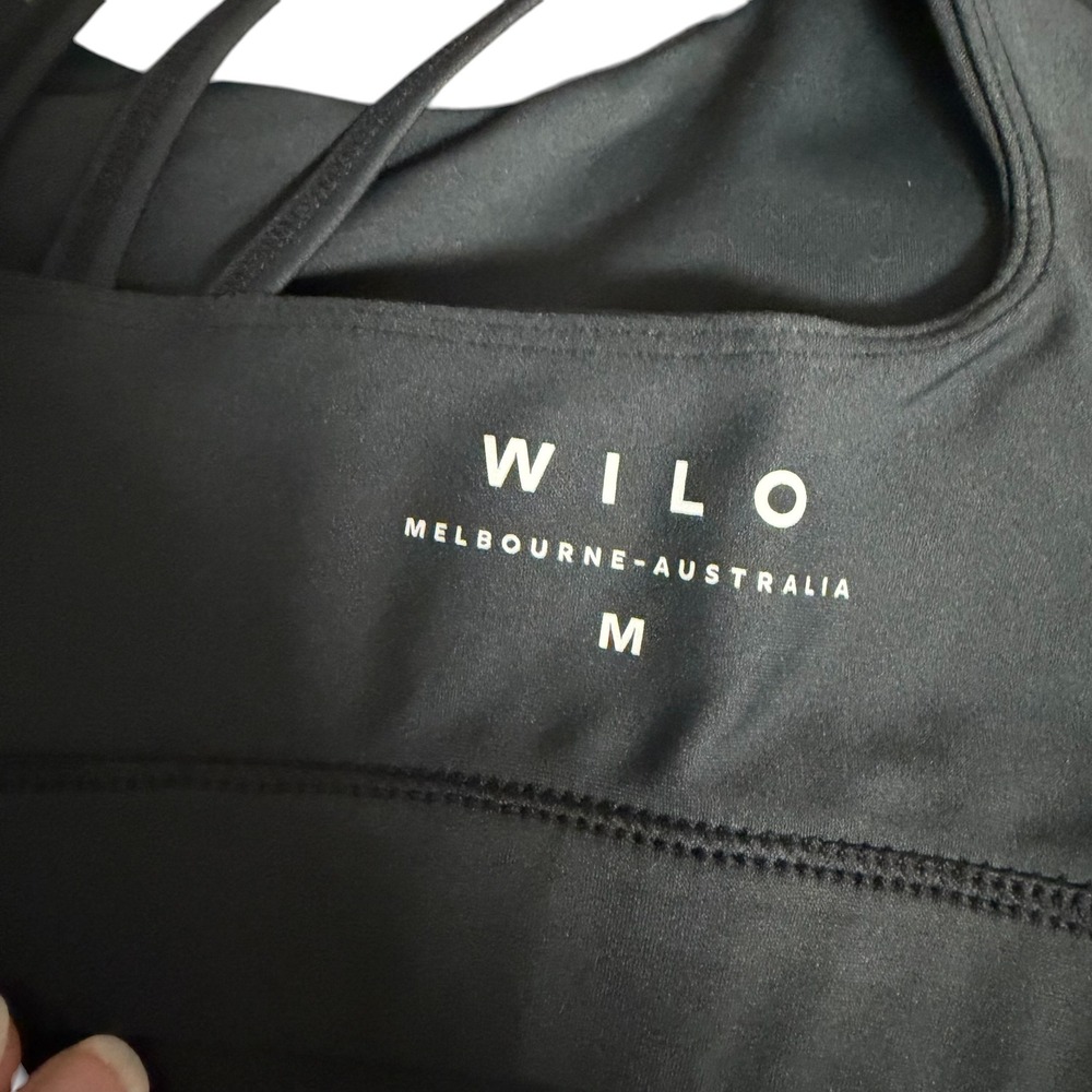 WILO THE LABEL Contour Strappy Sports Bra Black Medium - Picture 5 of 7